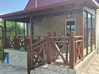Balustrade din lemn  p/u terase, balcoane. Ограждения из дерева для терасс и балконов. foto 14