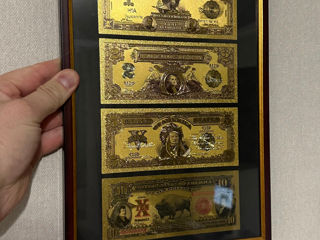 Картина золотой доллар или золотая банкнота