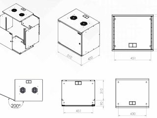 12U 400 Soho Cabinet/Ral 9005/Black/ foto 2