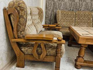 Set de mobilă vintage din lemn masiv foto 4