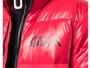 Calvin Klein Jeans Красный Мужской пуховик с логотипом foto 4