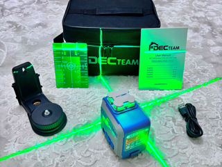 Lazer 3D/4D DecTeam M03CG / M04CG / Huepar  M03CG 12 linii + geantă + acumulator + magnet + livrare foto 7