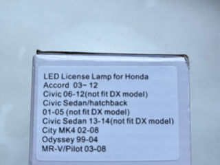 Led лампы подцветка номерного знака Honda foto 6