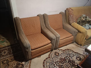 Продам диван и 2 кресла, б/у! foto 1