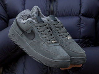 Nike Air Force 1 Low Grey  Unisex Suede cu blana/с мехом