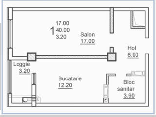 Apartament cu 1 cameră, 42 m², Telecentru, Chișinău foto 2