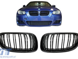 Grile M ноздри Nari BMW Seria 3 E92 E93 Coupe Convertible PreLCI (2006-2009) Negru Lucios