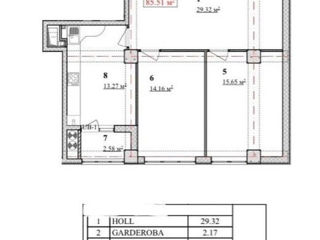 Apartament cu 2 camere, 86 m², Râșcani, Chișinău