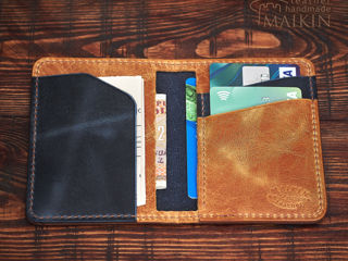 Мини-кошелёк из натуральной кожи. Handmade.