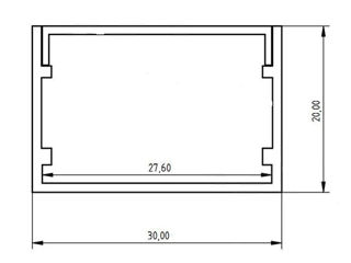 1 Profil LED din aluminiu pentru banda LED LINE3 (2000x30x20mm cu difuzor) foto 4