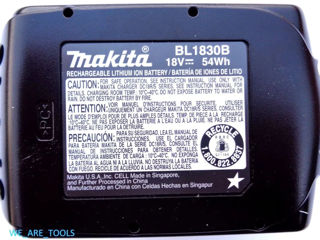 Оригинальный литий-ионный аккумулятор makita bl1830b-2 18v lxt 3.0 ah, новый foto 10