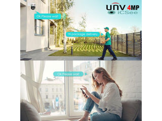 Camera WiFi 4MP Robot UNV microSD, microfon, dinamic, detectie om, autotrak foto 6
