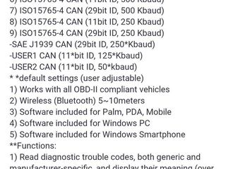 Оригинальные OBD2 ELM327 - PIC18F25K80 v.1.5 Bluetooth авто диагностические сканеры foto 7