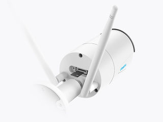 Беспроводная IP камера Reolink RLC-410W-4MP, 4MP, H.264, 4mm, IR30m, PIR7m, Mic, MicroSD, IP66,White foto 3