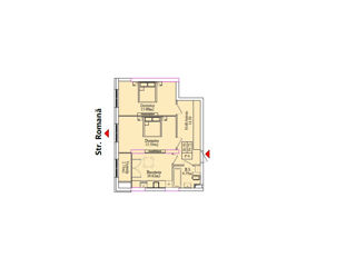 Apartament cu 2 camere, 59 m², Centru, Ungheni foto 6