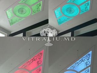 Vitralii-Tavane cu iluminare RGB / Потолочные Витражи c RGB-свечением foto 4