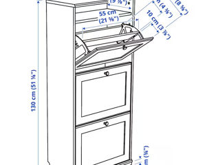 Тумба для обуви - 3 раздела IKEA  /Доставка по всей Молдове/ Кредит 0% foto 7