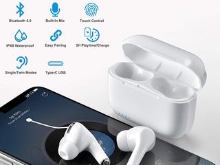 Casti Wireless Bluetooth Tip Earpods беспроводные наушники foto 2
