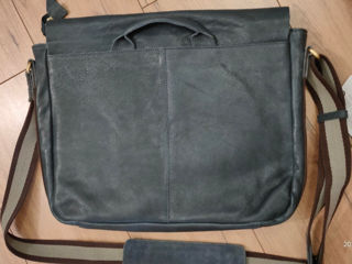 Cochoa 14 Inch Laptop Distressed Vintage Real Leather Messenger Satchel Bag
