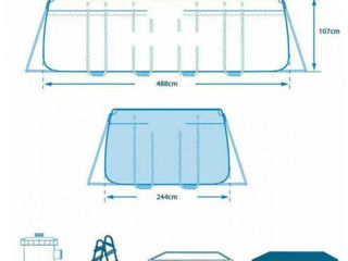 Бассейн Intex 488x244x107см, 10874 лит. 17в1, Premium, 26792 Бесплатная доставка, Гарантия, Скидки foto 8