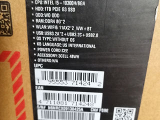 ASUS TUF GAMING F15 (i5-10300H, 15.6", Full HD, IPS 144Hz, 16GB, 1TB SSD, GTX 1650) NOU!!! foto 10