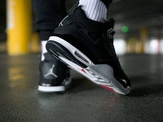 Nike Air Jordan 4 Retro Black Canvas Unisex foto 9