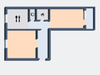 Apartament cu 2 camere, 55 m², Râșcani, Chișinău