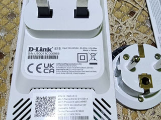 Range Extender D-Link E-15 Eagle PRO AI, AX1500, Wi-Fi 6, Dual-Band, Усилитель WiFi Расширение сети foto 1