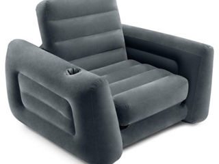 Fotoliu-pat gonflabil "Velur Sofa" 117x224x66 cm / Livrare la Domiciliu