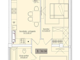 Apartament cu 1 cameră, 52 m², Telecentru, Chișinău foto 2