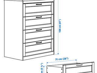 Comodă cu 4 sertare IKEA 82x104 foto 6