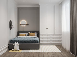 Design interior/stil neoclasic/ Parter /112m2/apartament cu 3 dormitoare/construcții/ 3D/ proiecte foto 12