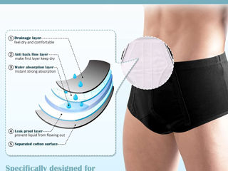 lenjerie de incontinență pentru bărbați nou XL foto 4