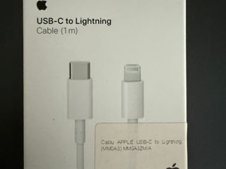 Cablu original iPhone lightening (potrivit pentru toate telefoanele până la iPhone 14 inclusiv)