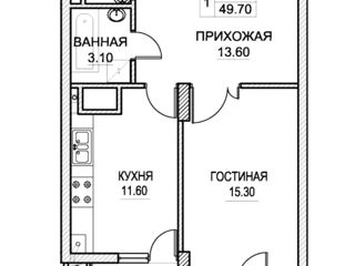 Apartament cu 1 cameră, 50 m², Botanica, Chișinău foto 2