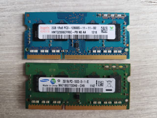 laptop ram DDR3 2GB 1600 +  2GB 1333 SO-DIMM foto 1