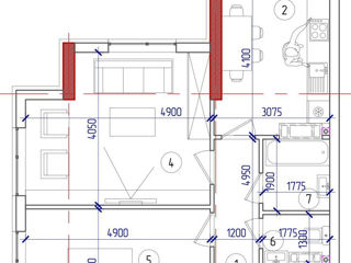 1-комнатная квартира, 39 м², Дурлешты, Кишинёв