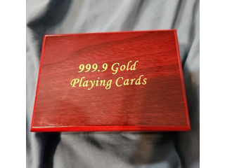 Set cărți de joc din plastic 999.9 GOLD Exclusiv într-o cutie de lemn  Visul împlinit al jucătorilo foto 15