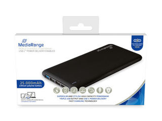 MediaRange Powerbank 25 000 мАч, 3x USB-A и 1x USB-C, поддержка USB-C и Quick Charge foto 2