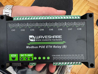 Промышленный 8-канальный релейный модуль Waveshare Ethernet