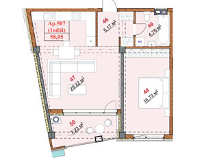 Apartament cu 2 camere, 58 m², Botanica, Chișinău foto 4