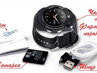 Супер подарок. Смарт-часы-телефон со своей SIM картой и Bluetooth + наушники + адаптер для наушников foto 6
