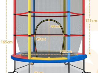 Trambulină cu plasă pentru copii foto 3