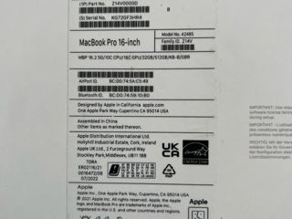 New Apple MacBook M1 & M3 Pro 16.2'' 16/18C GPU/32/36GB Ram 512 ssd ! Custom ! Sigilat ! foto 5
