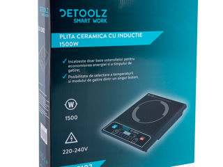 Plita ceramica cu inductie Detoolz 1500 W / Achitare 4-10 rate / Livrare / Calitate Premium foto 3