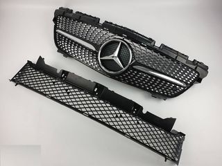 Решетка радиатора Mercedes SLK R172 diamond мерседес решетка AMG GT 11-15 амг Grille AMG Diamond foto 4