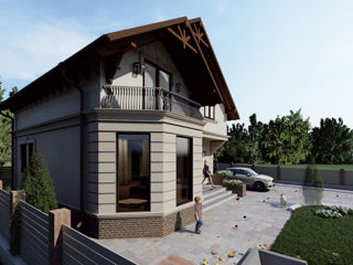 Casă de locuit individuală cu 2 niveluri / P+M / 110.30 m2 / construcții / arhitect / proiecte foto 2