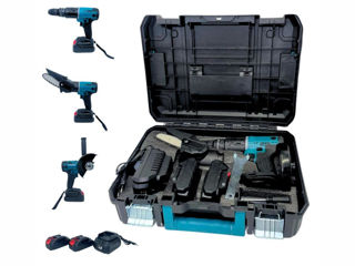Set instrumente 3in1 surubelnita electrica, polizor unghiular, fierestrau foto 0