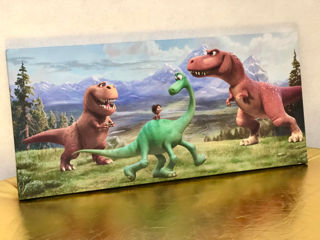 Tablou Dinosauri - pentru camera copilului, mărimea 71x34 cm.