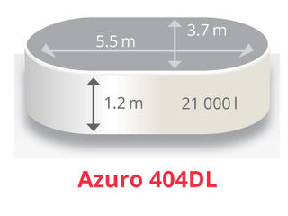 Каркасный бассейн Azuro 404DL, 5.5х3.7х1.2м комплектация Basic foto 3